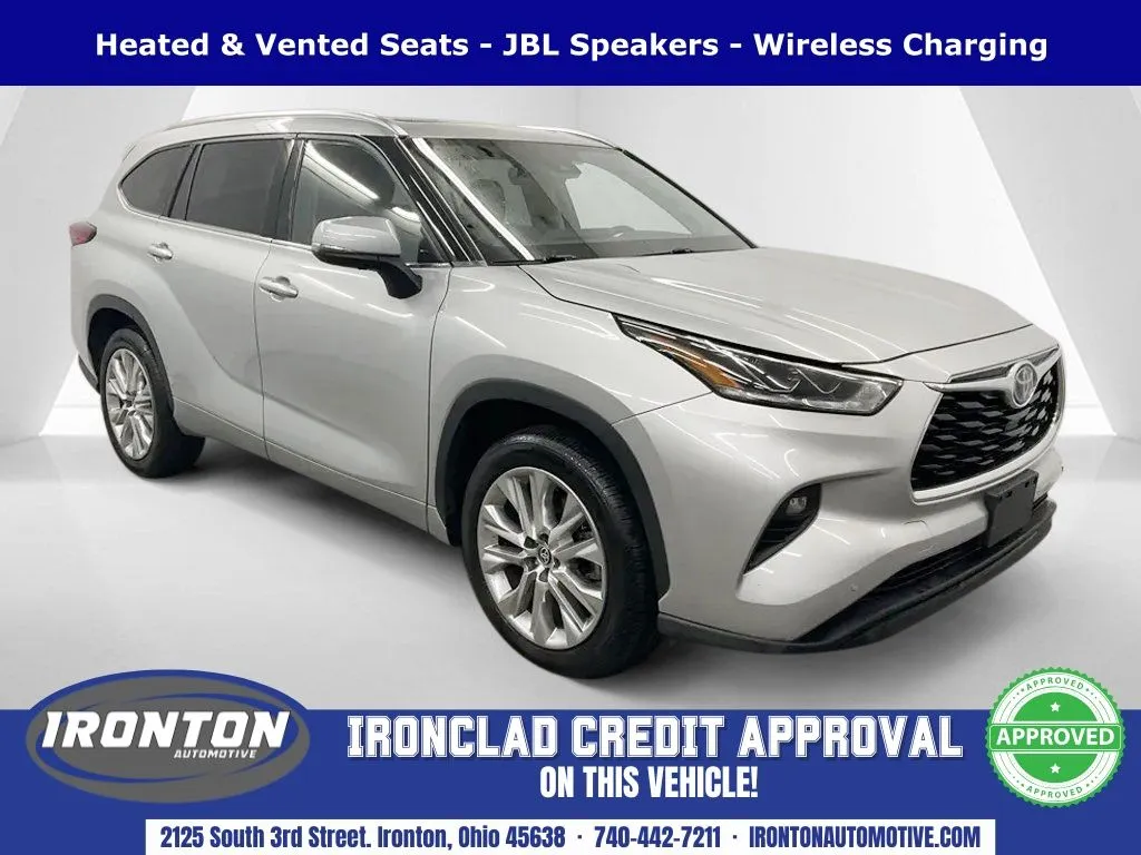 Silver 2023 Toyota Highlander Hybrid Limited for sale in Ironton, OH