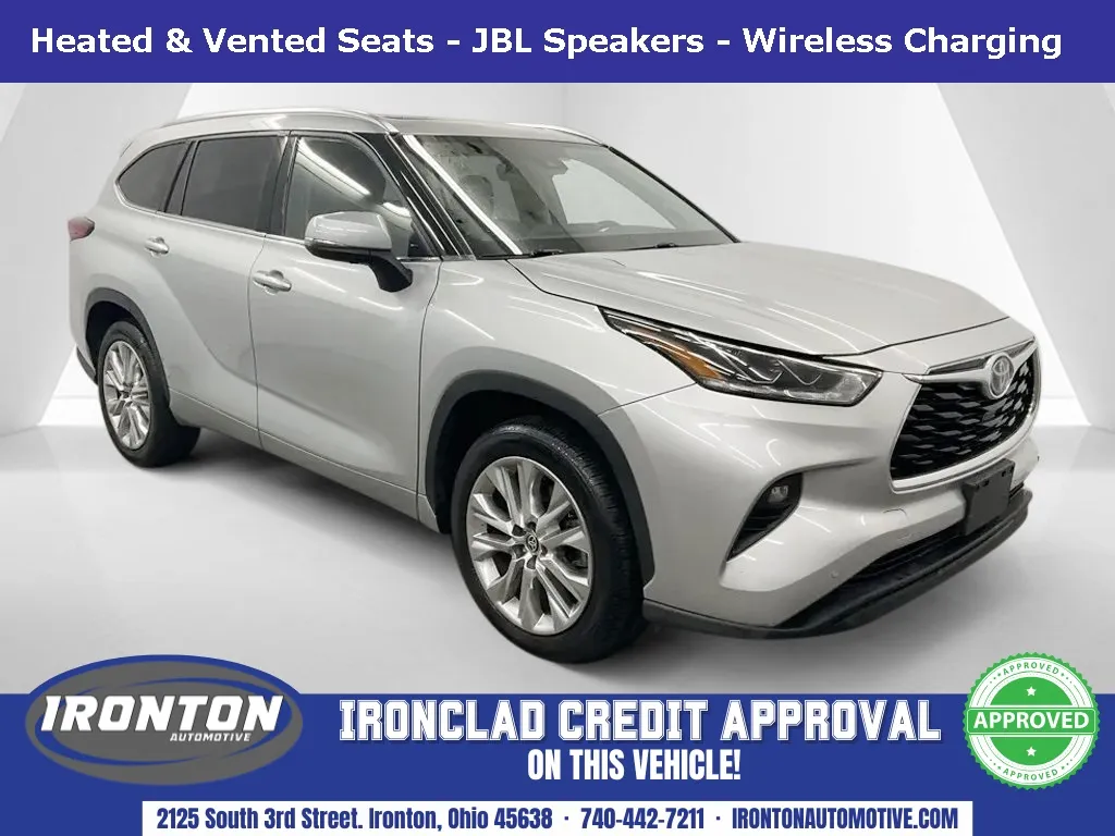 Silver 2023 Toyota Highlander Hybrid Limited for sale in Ironton, OH