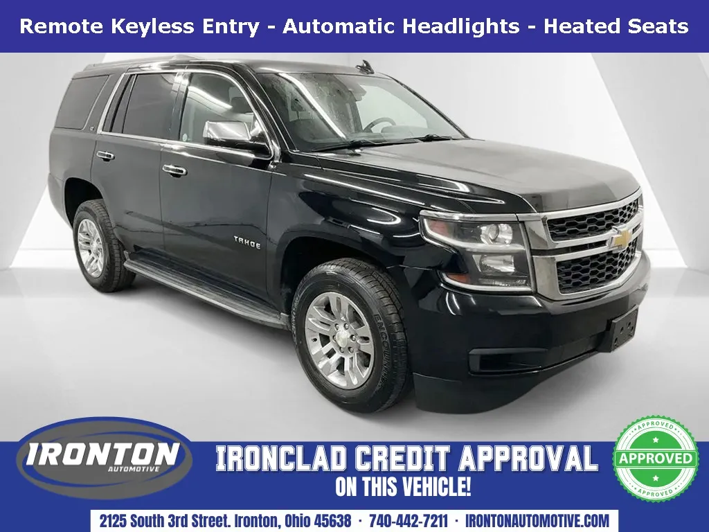 Black 2016 Chevrolet Tahoe LT for sale in Ironton, OH
