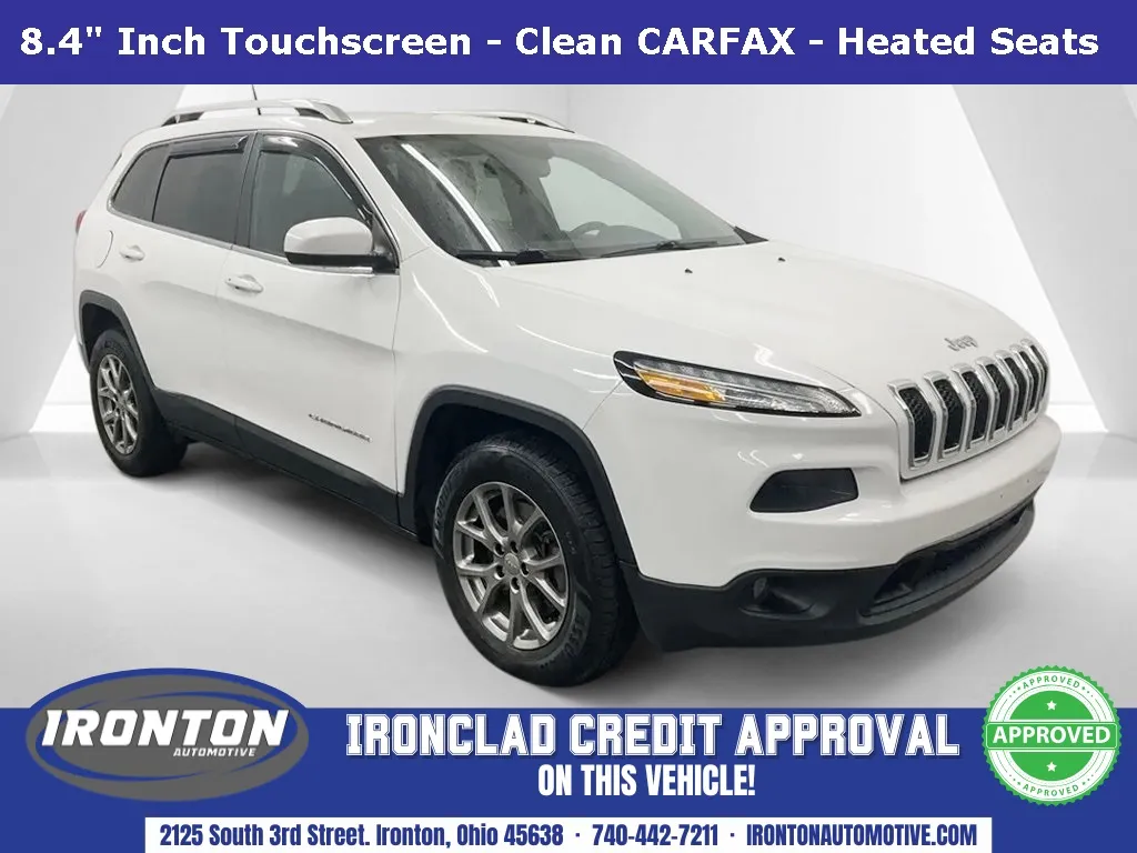 White 2018 Jeep Cherokee Latitude Plus for sale in Ironton, OH