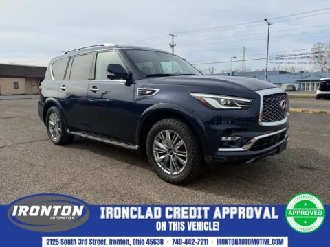 Blue 2021 INFINITI QX80 LUXE for sale in Ironton, OH
