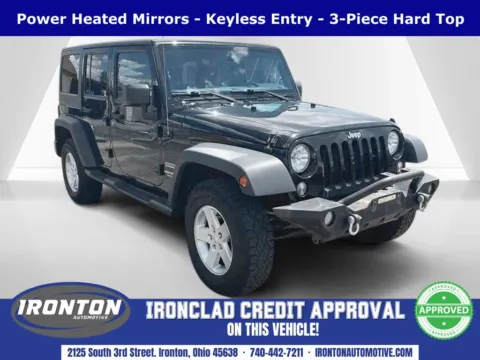 Black 2016 Jeep Wrangler Unlimited Sport for sale in Ironton, OH