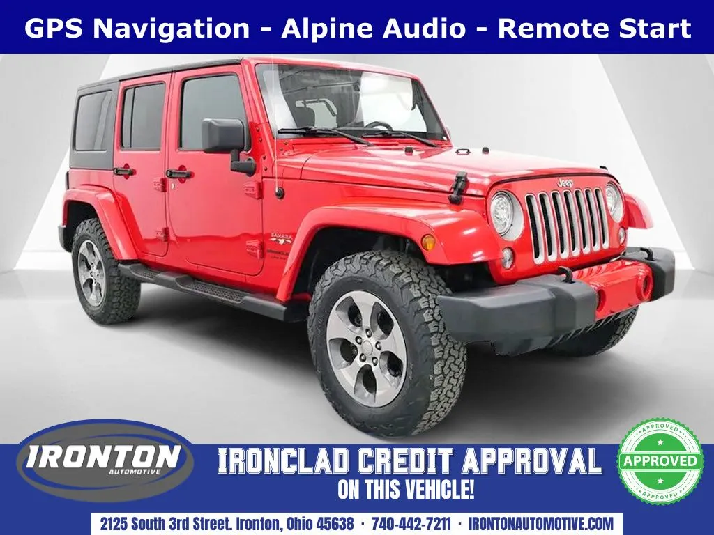 Red 2018 Jeep Wrangler JK Unlimited Sahara for sale in Ironton, OH