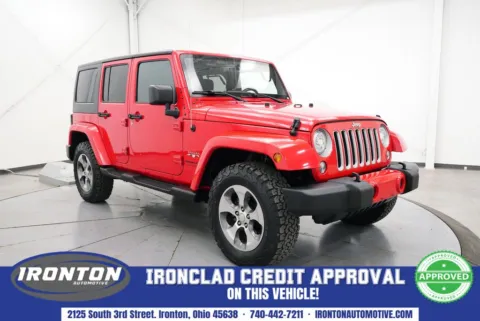 Red 2018 Jeep Wrangler JK Unlimited Sahara for sale in Ironton, OH