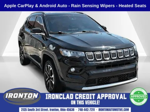 Black 2022 Jeep Compass Limited for sale in Ironton, OH