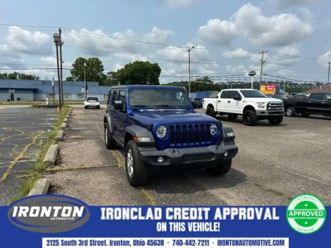 Blue 2018 Jeep Wrangler Unlimited Sport for sale in Ironton, OH