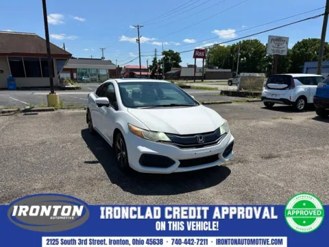White 2015 Honda Civic EX for sale in Ironton, OH