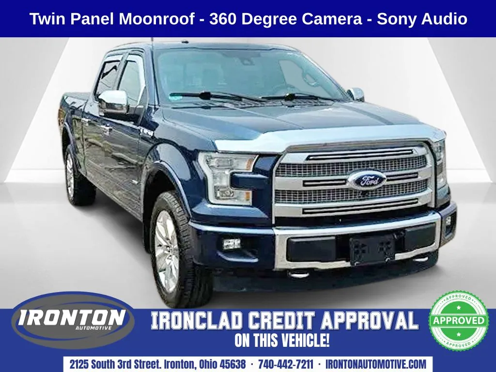 Blue 2017 Ford F-150 Platinum for sale in Ironton, OH