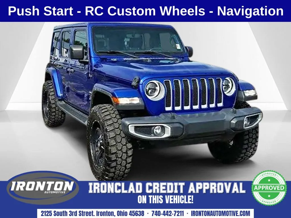 Blue 2020 Jeep Wrangler Unlimited Sahara for sale in Ironton, OH