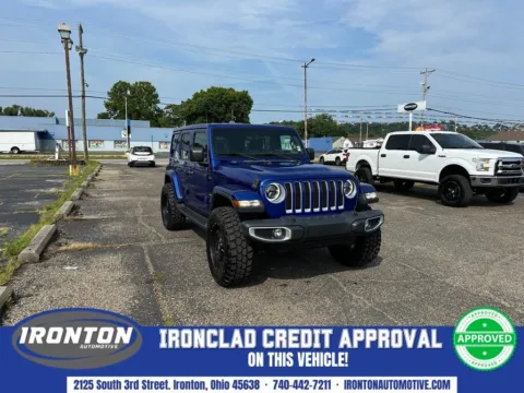 Blue 2020 Jeep Wrangler Unlimited Sahara for sale in Ironton, OH