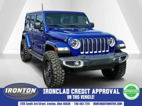 Blue 2020 Jeep Wrangler Unlimited Sahara for sale in Ironton, OH