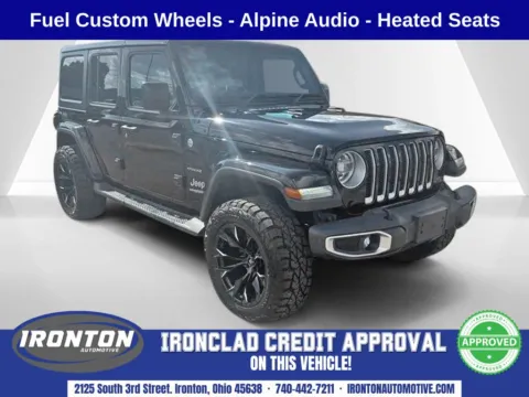 Black 2018 Jeep Wrangler Unlimited Sahara for sale in Ironton, OH
