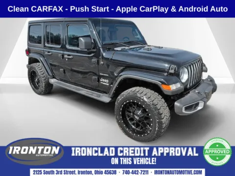 Black 2021 Jeep Wrangler Unlimited Sahara for sale in Ironton, OH