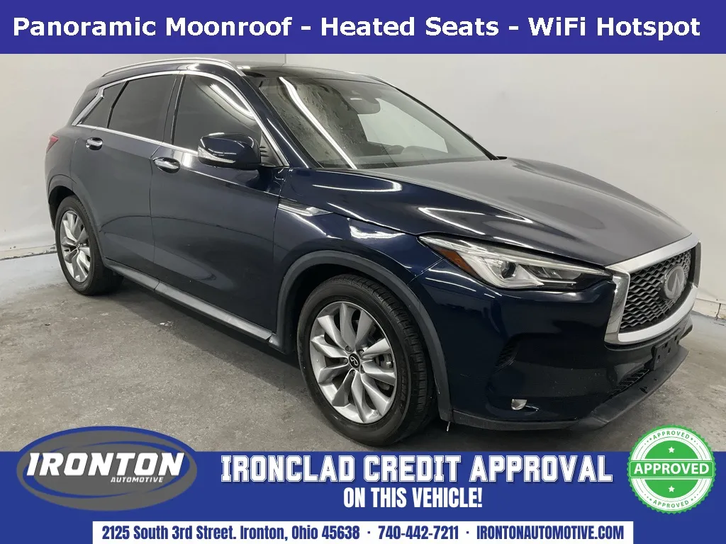 Blue 2021 INFINITI QX50 LUXE for sale in Ironton, OH