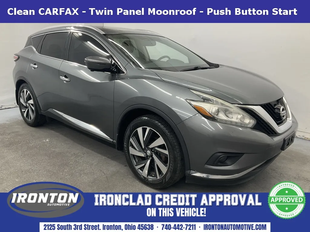 Gray 2016 Nissan Murano Platinum for sale in Ironton, OH