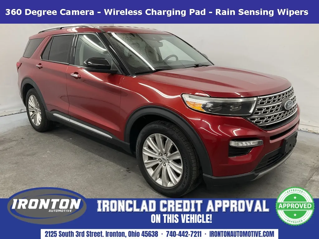 Red 2021 Ford Explorer Limited for sale in Ironton, OH