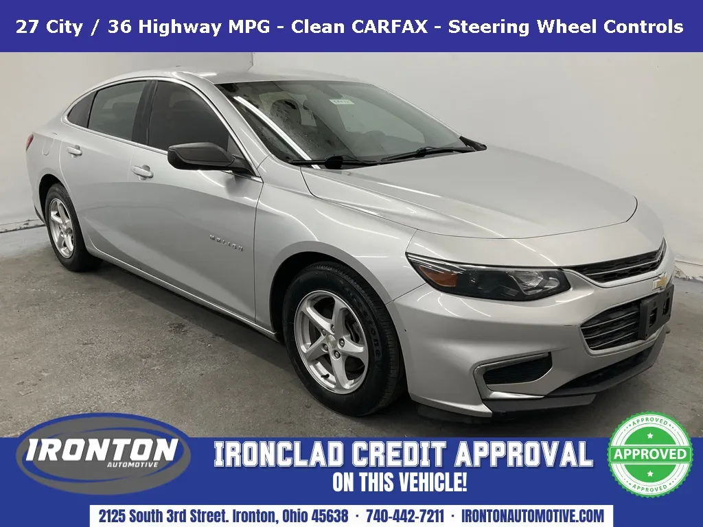 Silver 2017 Chevrolet Malibu LS for sale in Ironton, OH
