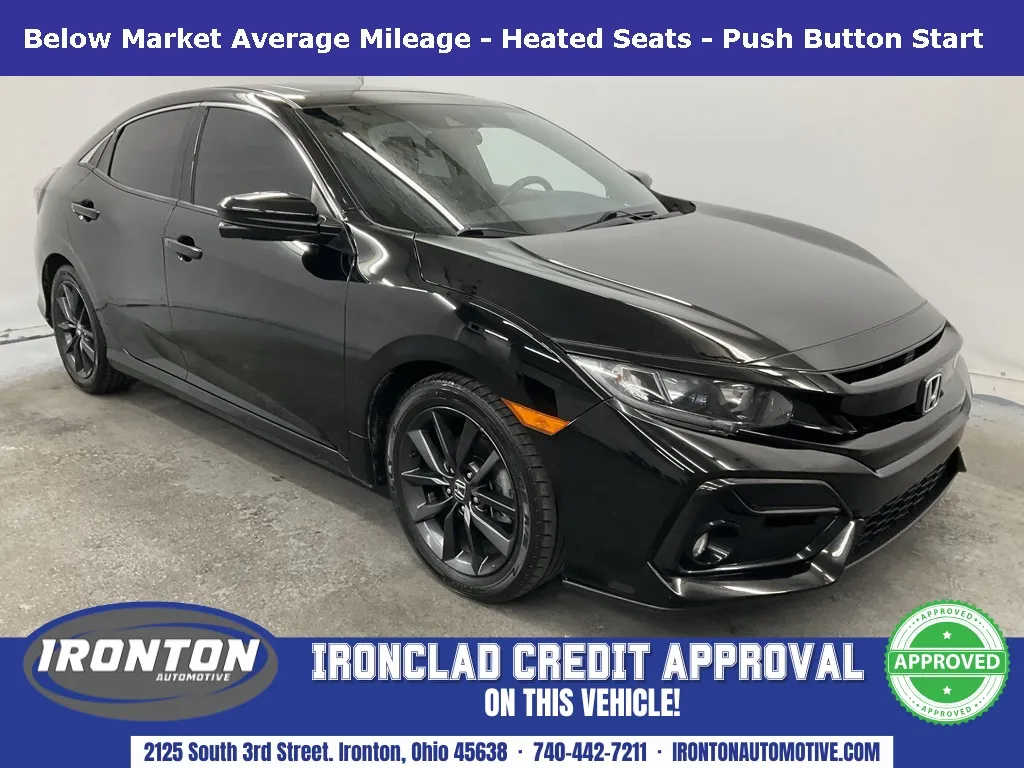 Black 2021 Honda Civic EX for sale in Ironton, OH