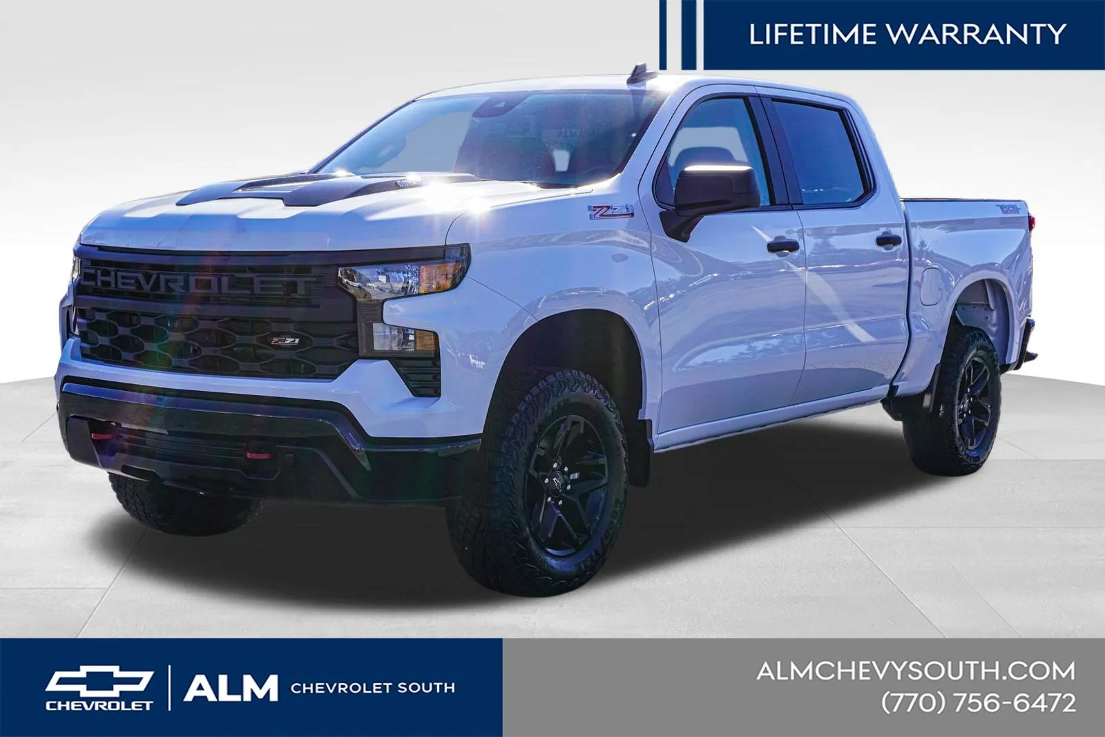 White 2026 Chevrolet Silverado 1500 Custom Trail Boss for sale in Union City, GA