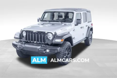 Silver 2022 Jeep Wrangler Unlimited Willys for sale in Union City, GA