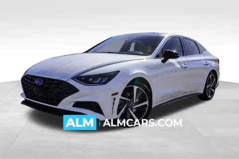 White 2021 Hyundai Sonata SEL Plus for sale in Union City, GA