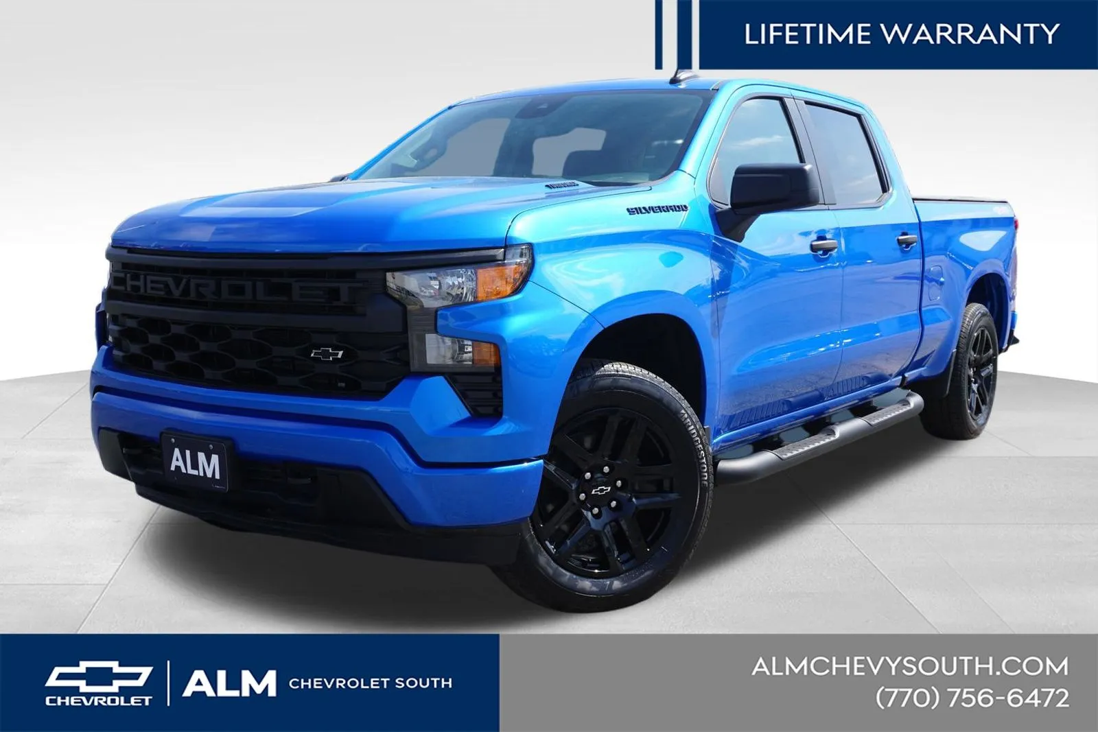 Blue 2025 Chevrolet Silverado 1500 Custom for sale in Union City, GA