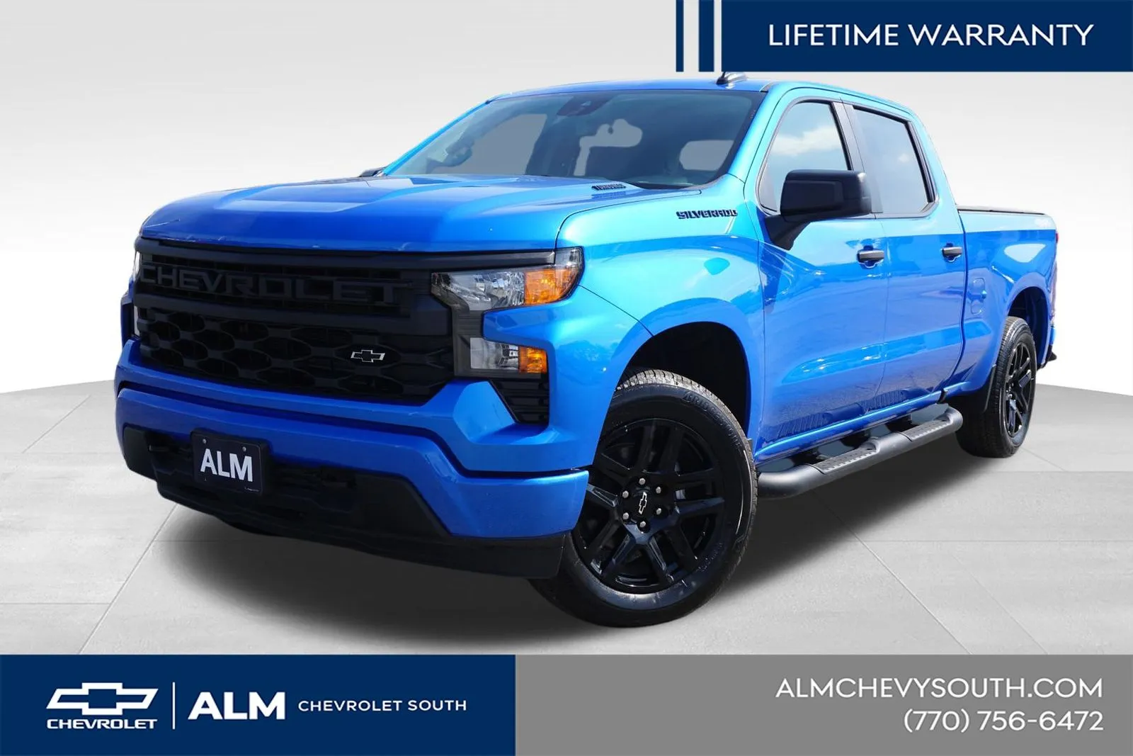 Blue 2025 Chevrolet Silverado 1500 Custom for sale in Union City, GA