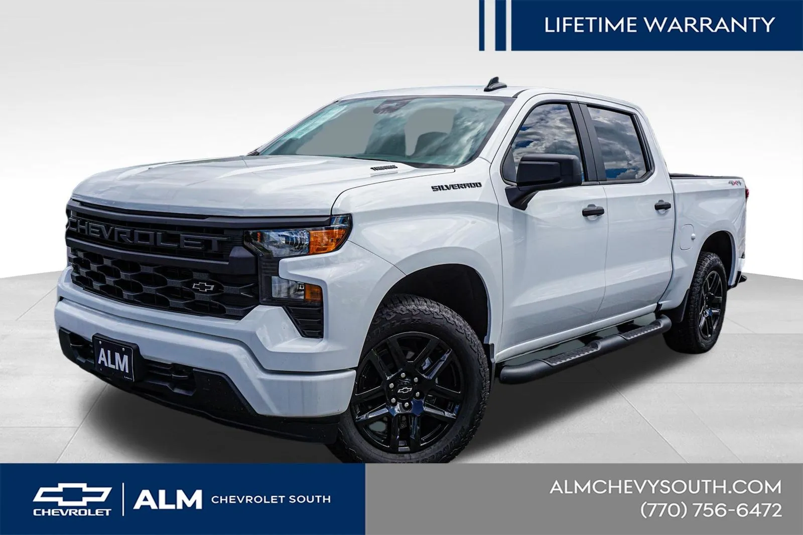 White 2026 Chevrolet Silverado 1500 Custom for sale in Union City, GA