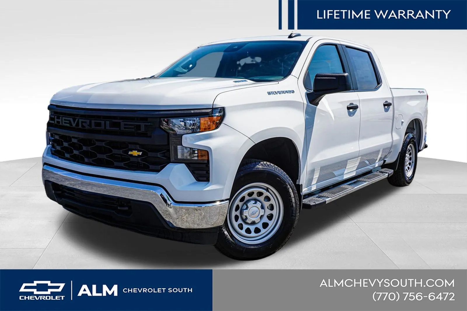 White 2025 Chevrolet Silverado 1500 WT for sale in Union City, GA
