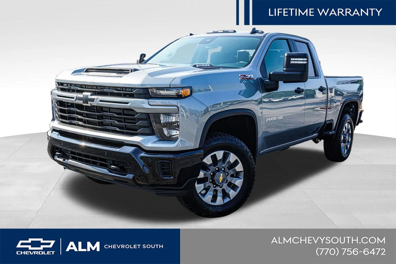 Gray 2026 Chevrolet Silverado 2500 HD Custom for sale in Union City, GA
