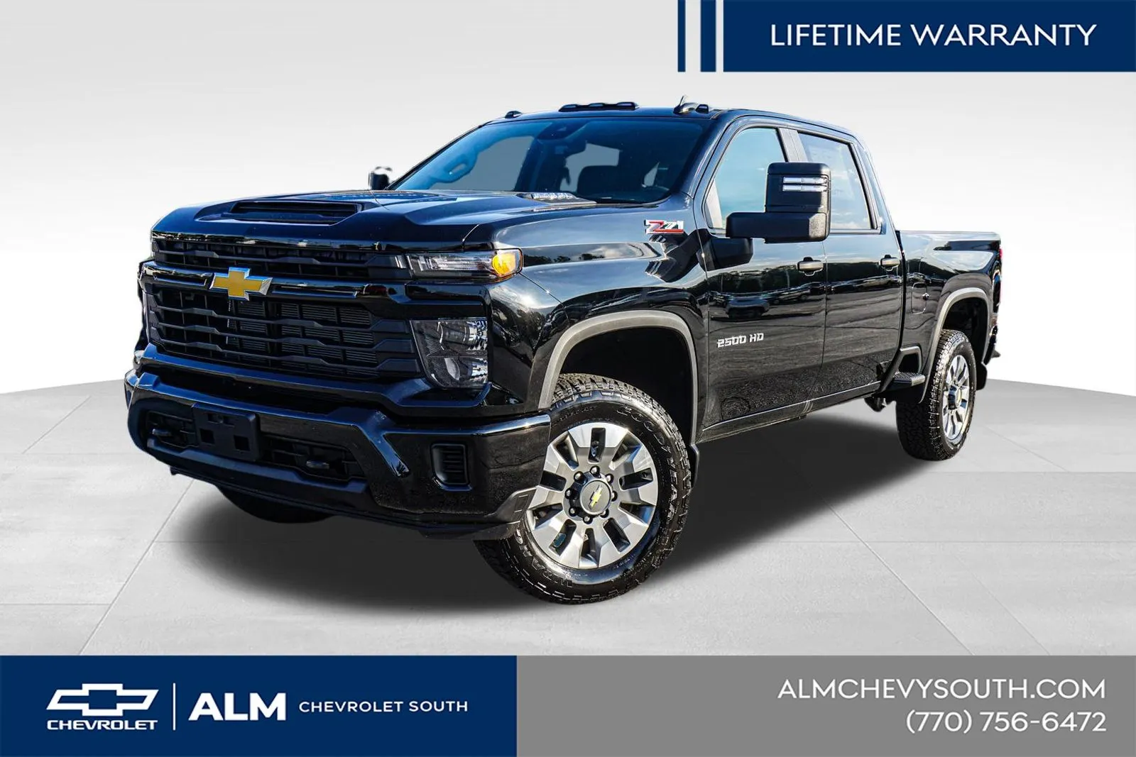 Black 2026 Chevrolet Silverado 2500 HD Custom for sale in Union City, GA