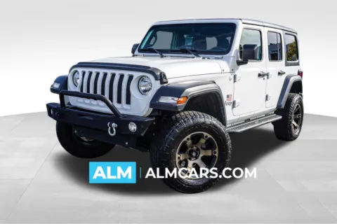 White 2018 Jeep Wrangler Unlimited Sport S for sale in Union City, GA