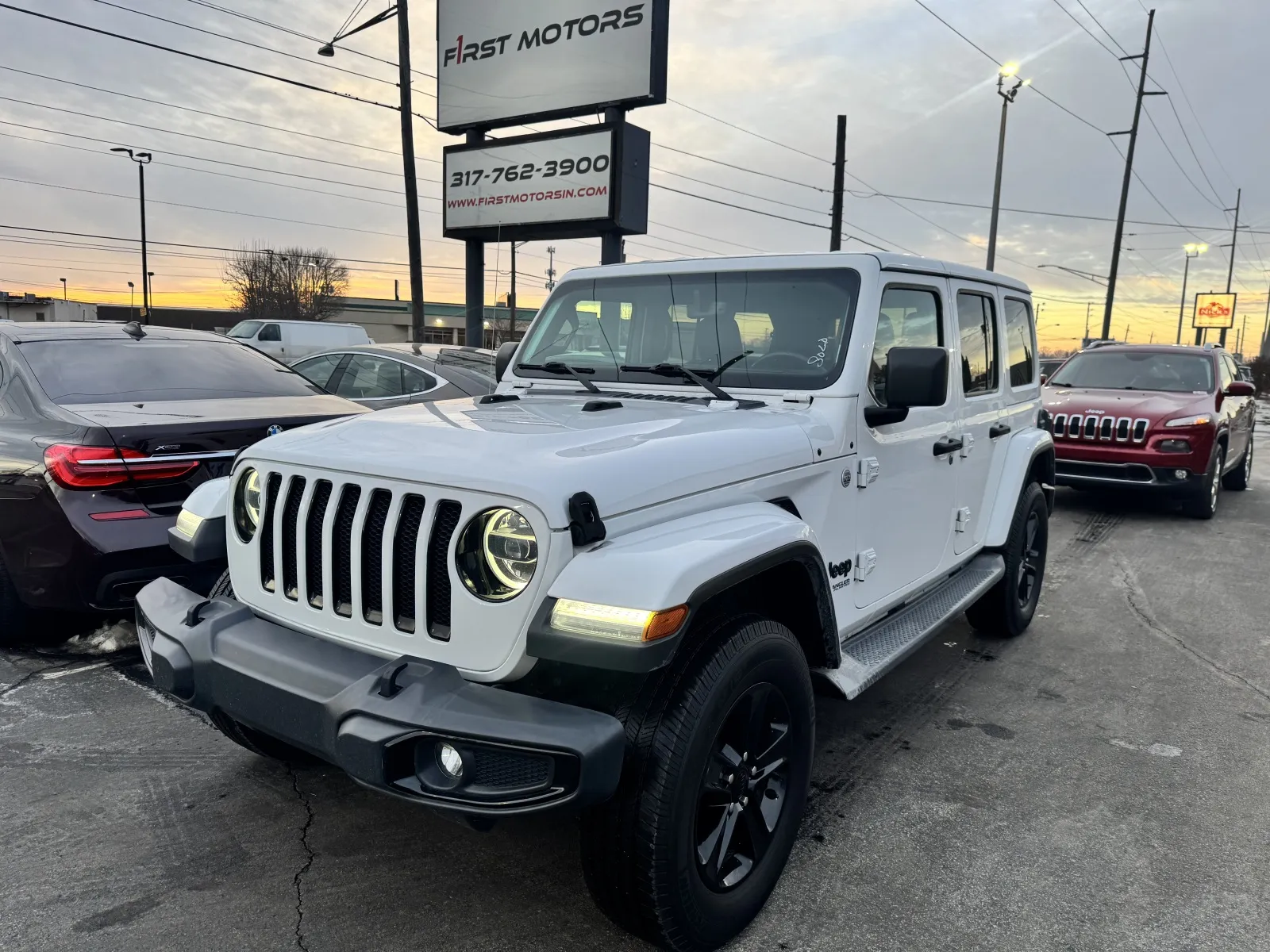 Green 2019 Jeep Wrangler Unlimited Sahara for sale in Indianapolis, IN