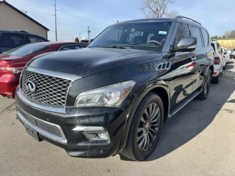 Black 2017 INFINITI QX80 7-Passenger for sale in Indianapolis, IN