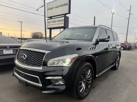 Black 2017 INFINITI QX80 7-Passenger for sale in Indianapolis, IN
