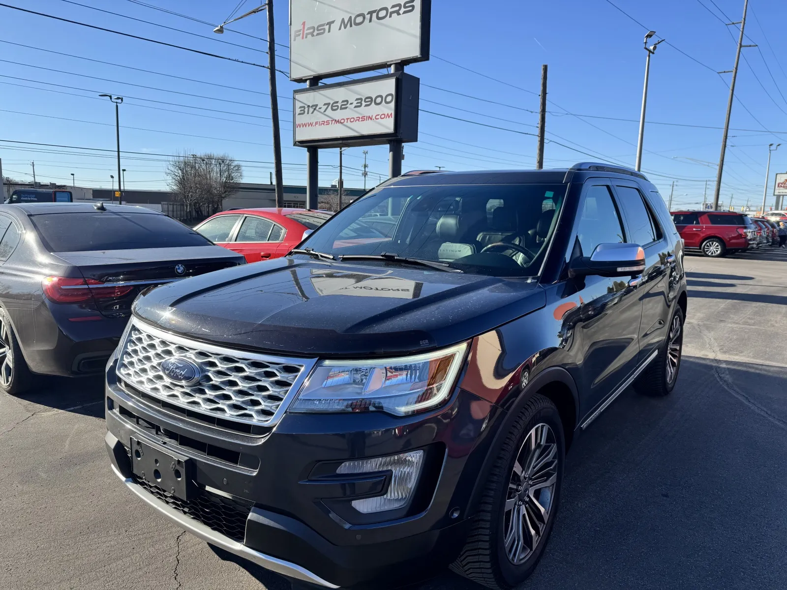 Black 2017 Ford Explorer Platinum for sale in Indianapolis, IN