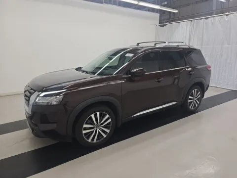 Brown 2022 Nissan Pathfinder Platinum for sale in Indianapolis, IN