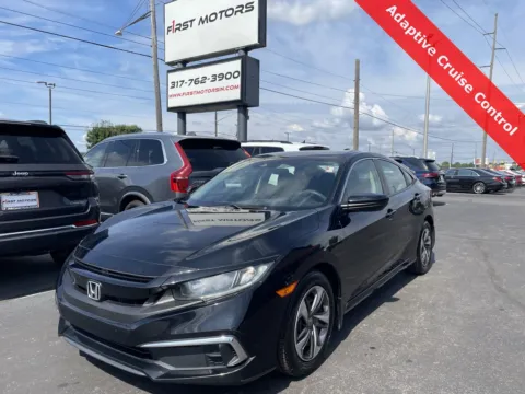 Black 2019 Honda Civic LX for sale in Indianapolis, IN