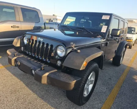 Black 2018 Jeep Wrangler JK Unlimited Sport for sale in Indianapolis, IN