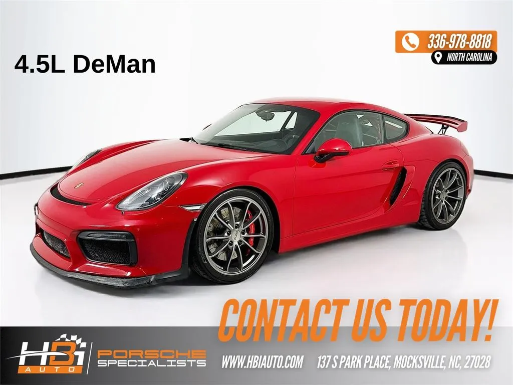 Red 2016 Porsche Cayman GT4 for sale in Mocksville, NC