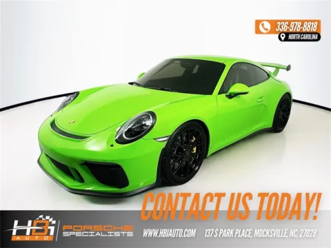 Yellow 2018 Porsche 911 GT3 for sale in Mocksville, NC