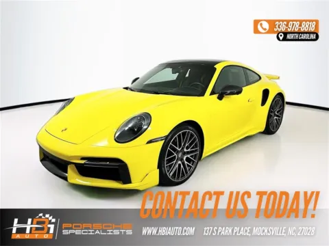 Yellow 2022 Porsche 911 Turbo for sale in Mocksville, NC