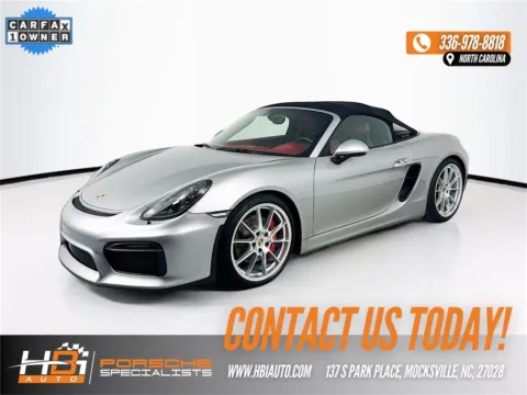 Silver 2016 Porsche Boxster Spyder for sale in Mocksville, NC