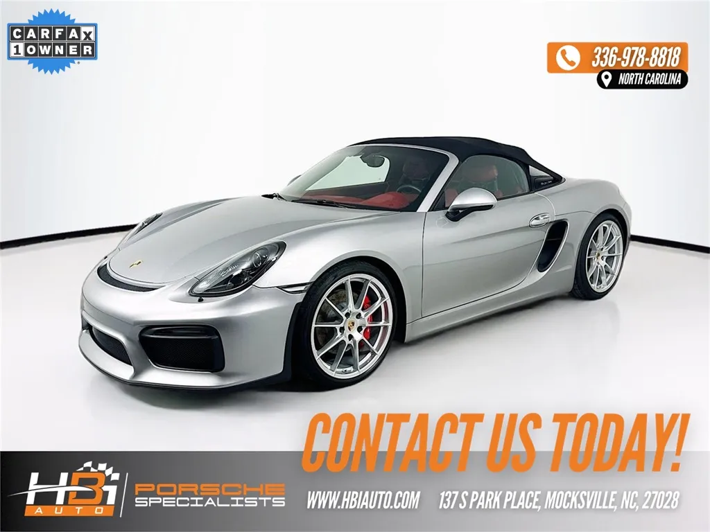 Silver 2016 Porsche Boxster Spyder for sale in Mocksville, NC