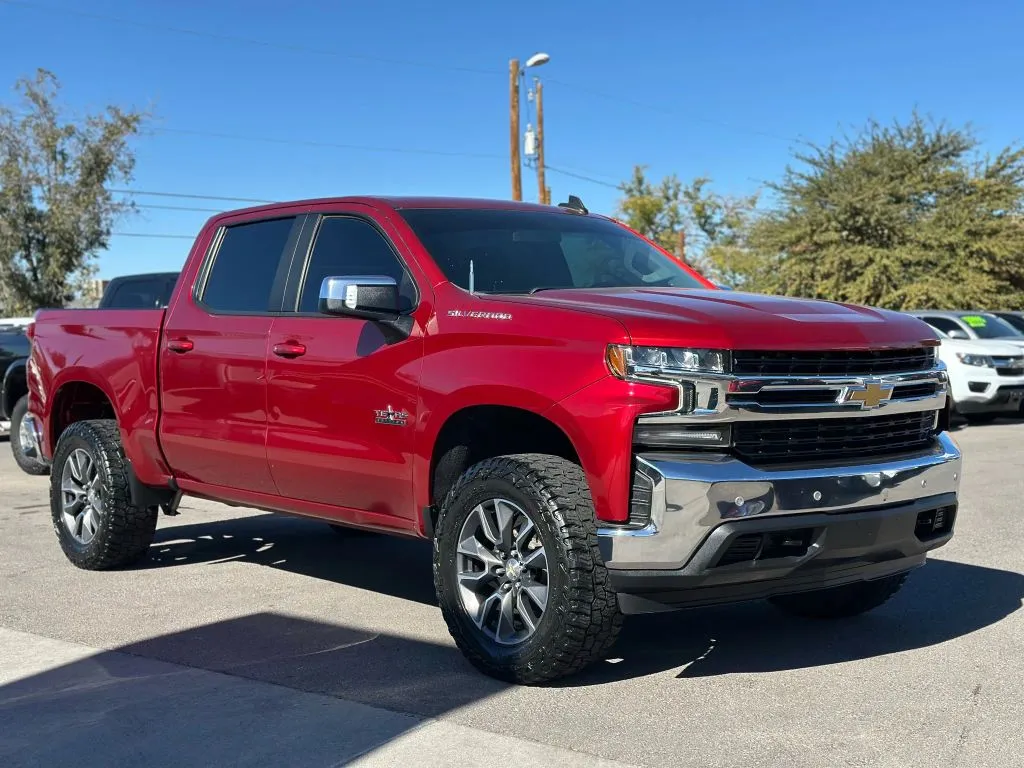 Red 2021 Chevrolet Silverado 1500 Crew Cab LT Pickup 4D 5 3/4 ft for sale in Las Cruces, NM