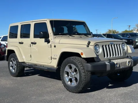 Beige 2017 Jeep Wrangler Unlimited Sahara Sport Utility 4D for sale in Las Cruces, NM