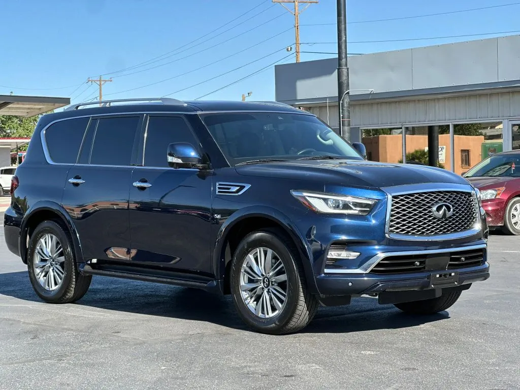 Blue 2020 INFINITI QX80 LUXE Sport Utility 4D for sale in Las Cruces, NM