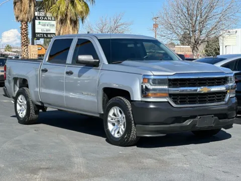Silver 2018 Chevrolet Silverado 1500 Crew Cab Work Truck Pickup 4D 5 3/4 ft for sale in Las Cruces, NM