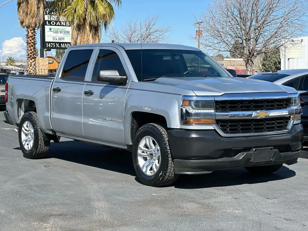 Silver 2018 Chevrolet Silverado 1500 Crew Cab Work Truck Pickup 4D 5 3/4 ft for sale in Las Cruces, NM