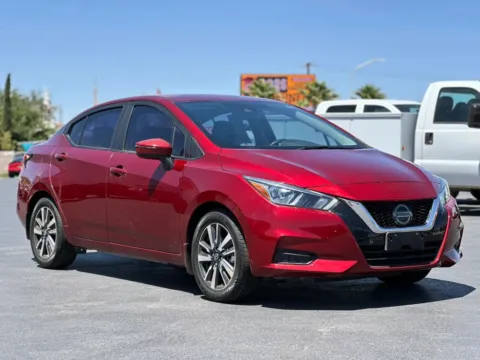 Red 2021 Nissan Versa SV Sedan 4D for sale in Las Cruces, NM